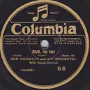 Schellack - Don Voorhees And His Orchestra - Rain / Baby's Blue