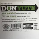12inch Vinyl Single - Don Yute - Row Da Boat