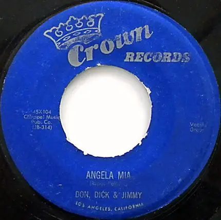 Don, Dick & Jimmy - Brand Me With Your Kisses / Angela Mia
