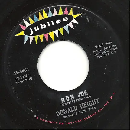 Donald Height - Run Joe / Soul Monkey Twist