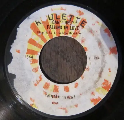 Donald Height - Can't Help Falling In Love / Bow 'N Arrow