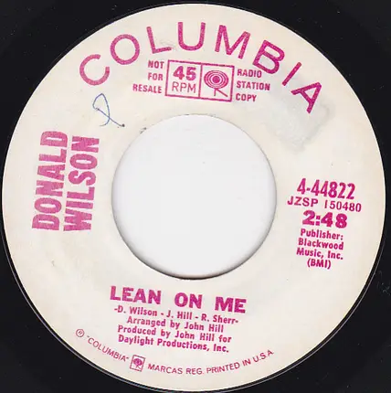 Donald Wilson - Abraham, Martin And John / Lean On Me