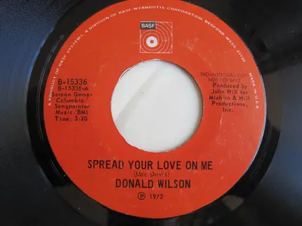 Donald Wilson - Spread Your Love On Me