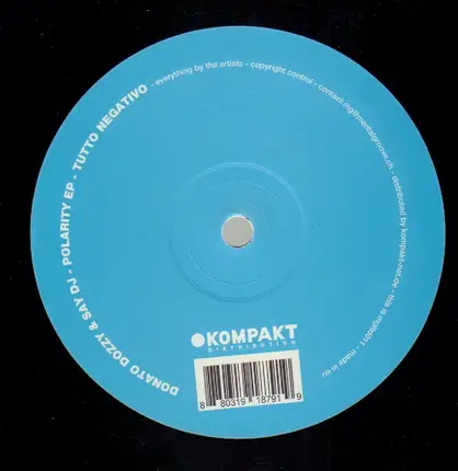 DONATO DOZZY & SAY DJ - POLARITY EP