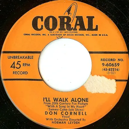 Don Cornell - That's The Chance You Take / I'll Walk Alone