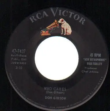 Don Gibson - Who Cares / A Stranger To Me