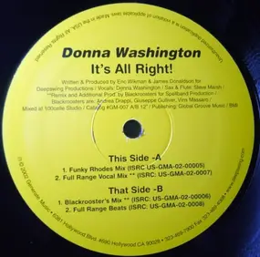 donna washington - It's All Right!