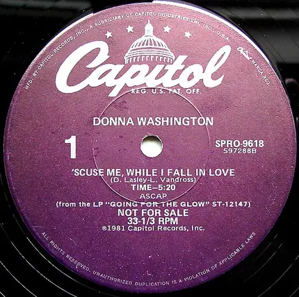 Donna Washington - 'Scuse Me, While I Fall In Love