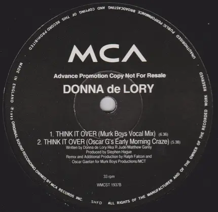 Donna de Lory - Praying For Love