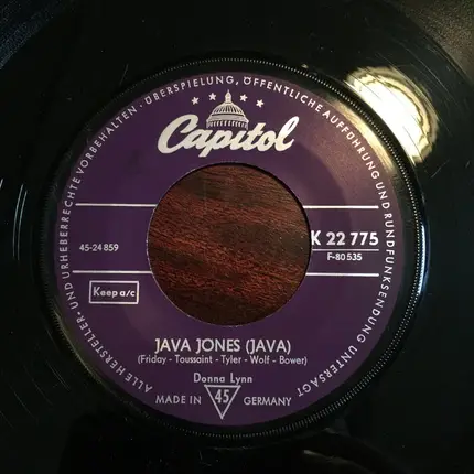 Donna Lynn - Java Jones / That's Me, I'm The Brother