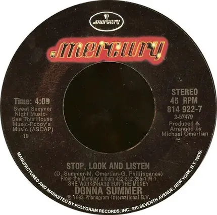 Donna Summer - Stop, Look & Listen
