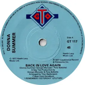 Donna Summer - Back In Love Again