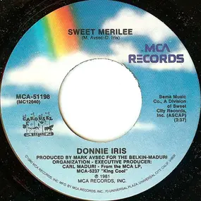 Donnie Iris - Sweet Merilee / Back On The Streets