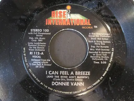 Donnie Vann , Donnie Vann Orchestra - I Can Feel A Breeze (And The Wind Ain't Blowin')