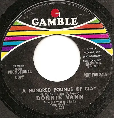 Donnie Vann - Hold Back The Night / A Hundred Pounds Of Clay