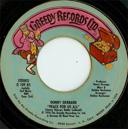 Donny Gerrard - Stay Awhile With Me / Peace For Us All