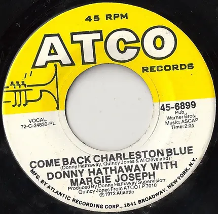 Donny Hathaway With Margie Joseph - COME BACK CHARLESTON BLUE