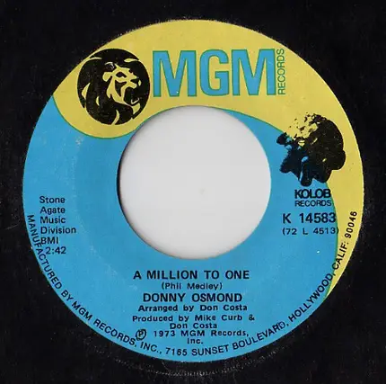 Donny Osmond - Young Love / A Million To One