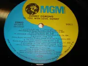LP - Donny Osmond - To You With Love, Donny