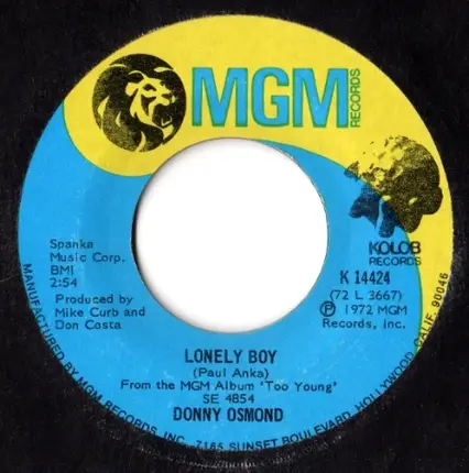 Donny Osmond - Why / Lonely Boy