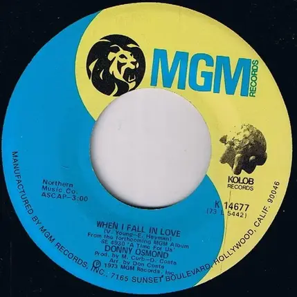 Donny Osmond - Are You Lonesome Tonight / When I Fall In Love
