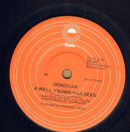 Donovan - A Well Known Has-Been