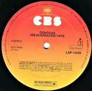 Double LP - Donovan - His 20 Greatest Hits