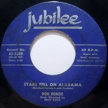 Don Rondo - White Silver Sands / Stars Fell On Alabama