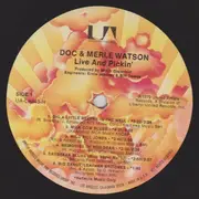 LP - Doc & Merle Watson - Live & Pickin'