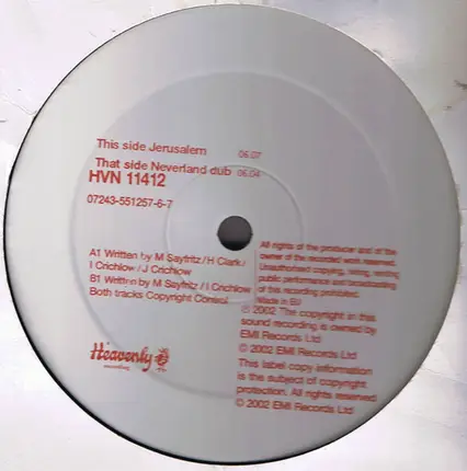 Dog - Jerusalem / Neverland Dub