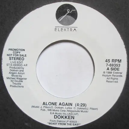 Dokken - Alone Again