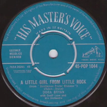 Dora Bryan With Geoff Love & His Orchestra - Diamonds Are A Girl's Best Friend