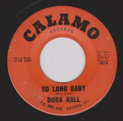Dora Hall - So Long Baby / Kiss Me Again