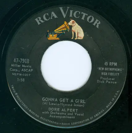 Dore Alpert - Gonna Get A Girl / Dreamland