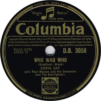 Doris Day - A Guy Is A Guy / Who Who Who