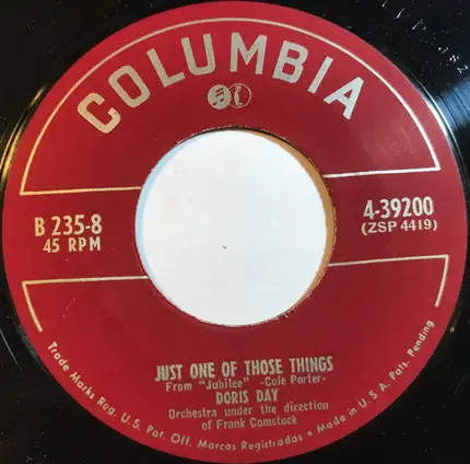Doris Day - Somebody Loves Me / Just One Of Those Things