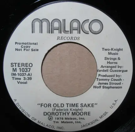 Dorothy Moore - For Old Time Sake