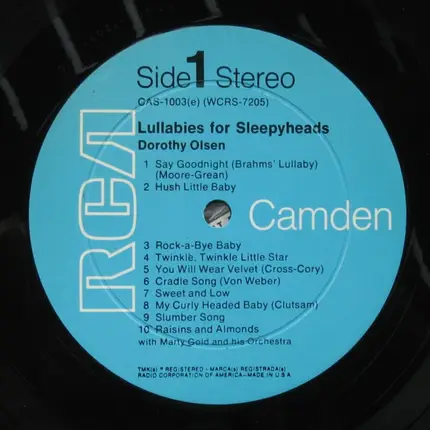Dorothy Olsen - Lullabies For Sleepyheads