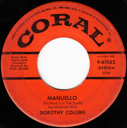 Dorothy Collins - Seven Days / Manuello (His Head Is In The Shade)