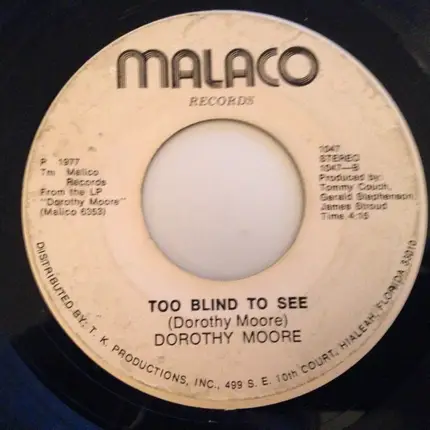 Dorothy Moore - With Pen In Hand / Too Blind To See