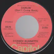 Dorsey Burnette - Darlin' (Don't Come Back)