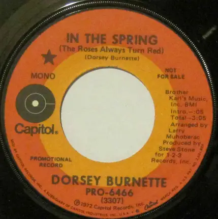 Dorsey Burnette - In The Spring