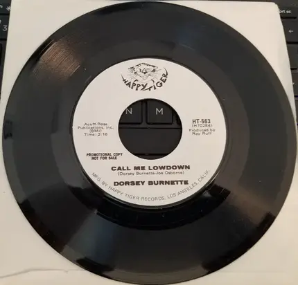 Dorsey Burnette - One Lump Sum / Call Me Lowdown