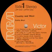 LP - Dottie West - Country And West