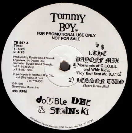 Double Dee & Steinski - Lessons 1 - 3