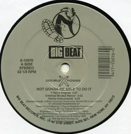 Double XX Posse - Not Gonna Be Able To Do It