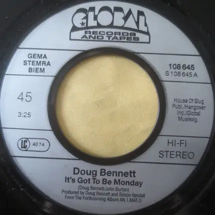 Doug Bennett - It's Got To Be Monday