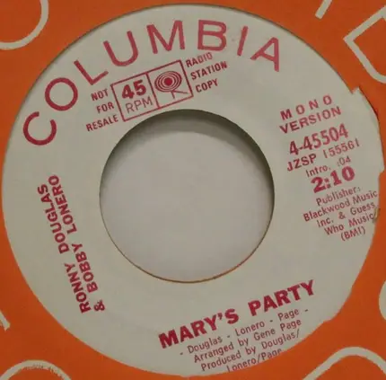 Douglas and Lonero - Mary's Party