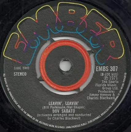 Dov Sabato - Where You Lead / Leavin', Leavin'