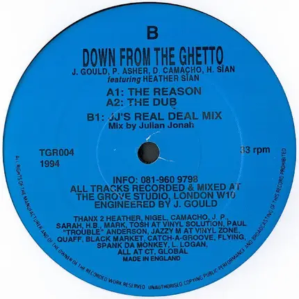 Down From The Ghetto Featuring Heather Sian - Reason